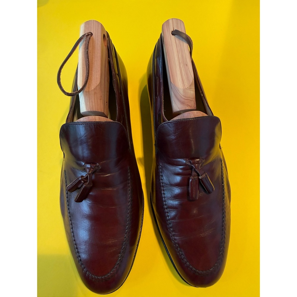 Allen Edmonds Vintage Tassel Loafers 8.5 3E Extra Wide Chili Brown Dress